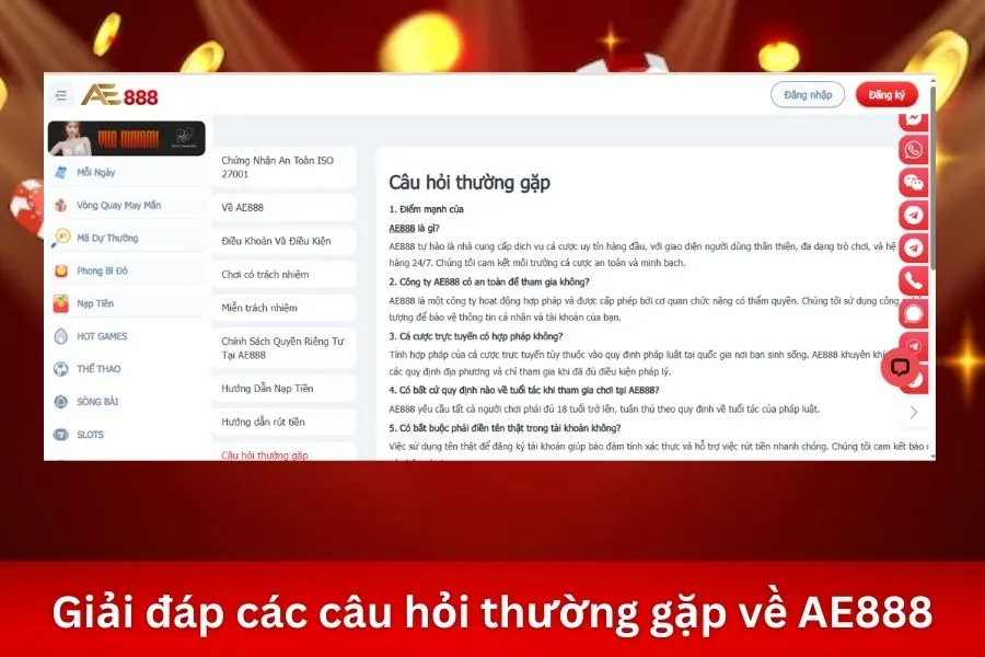 Giải đáp các câu hỏi thường gặp về AE888