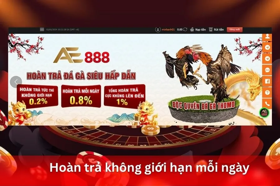 Hoàn trả không giới hạn mỗi ngày