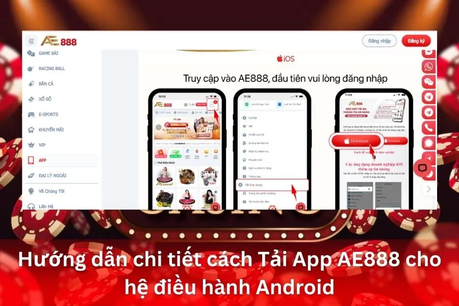 Hướng dẫn chi tiết cách Tải App AE888 cho hệ điều hành Android