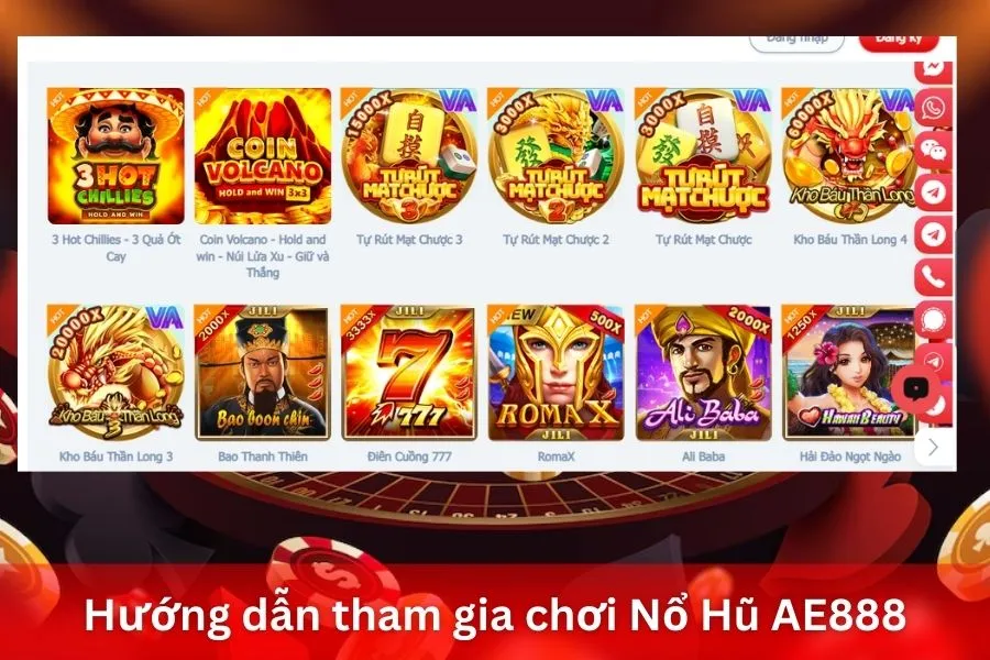 Hướng dẫn tham gia chơi Nổ Hũ AE888