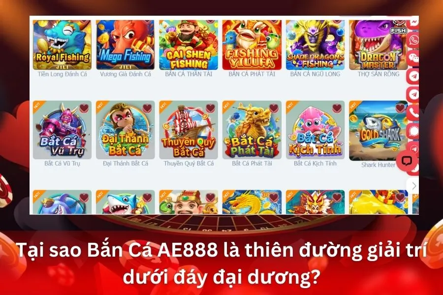 Tại sao Bắn Cá AE888 là thiên đường giải trí dưới đáy đại dương?