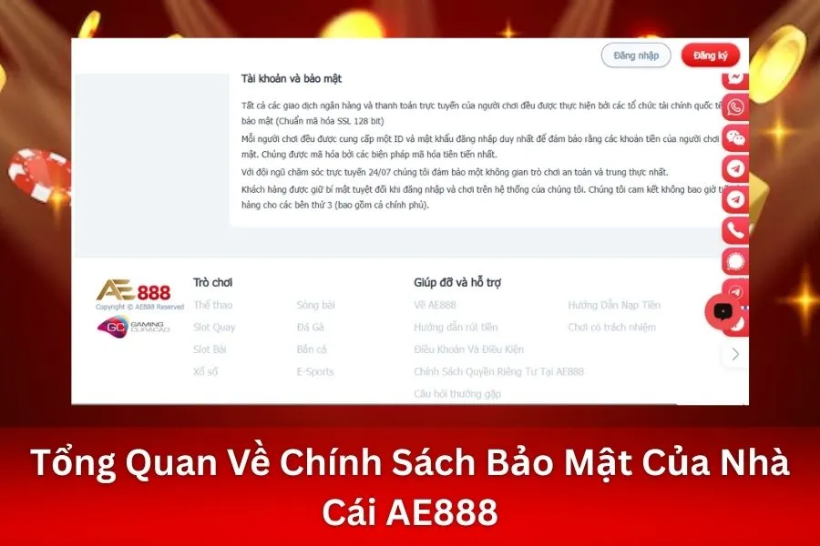 Tổng Quan Về Chính Sách Bảo Mật Của Nhà Cái AE888